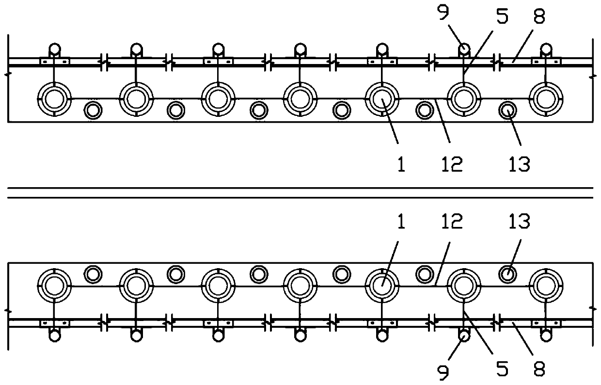 Flexible guardrail structure of highway tunnel approaching section