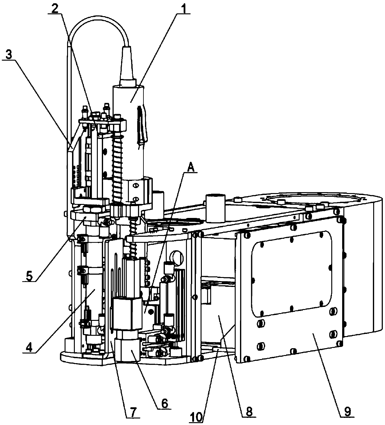 Screw-tightening manipulator and screw-tightening device