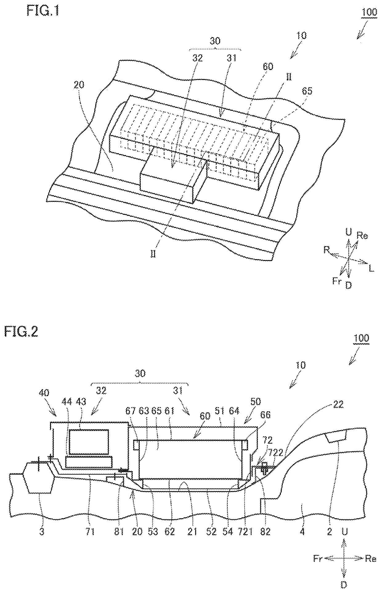 Mounting structure for power storage device