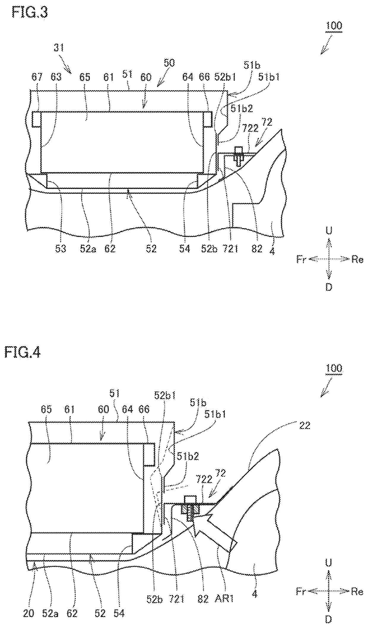 Mounting structure for power storage device