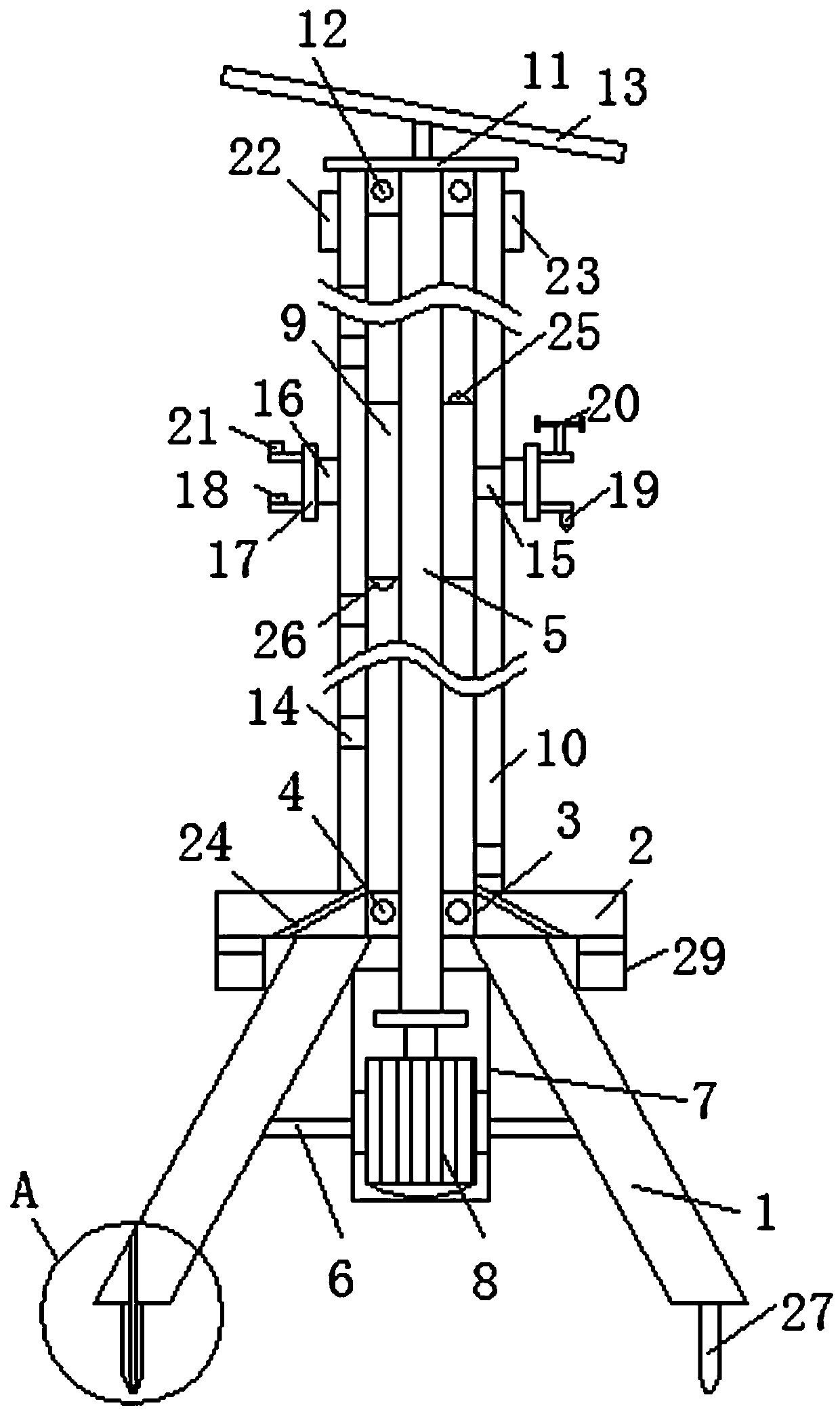 New energy agricultural information collection and detection device