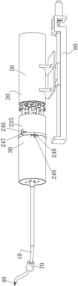 Flexible surgery tool system with far end capable of turning in any direction