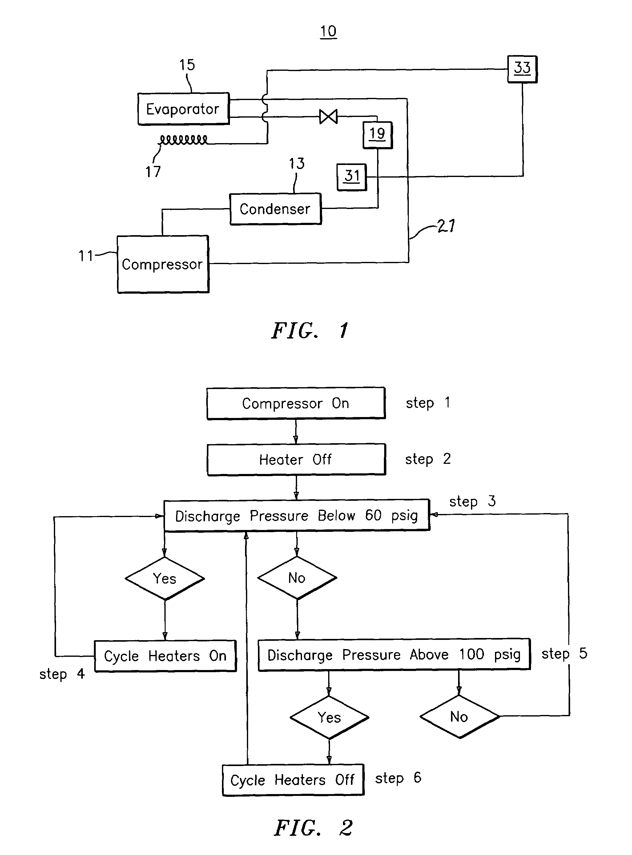 Heater cycling for improved oil return