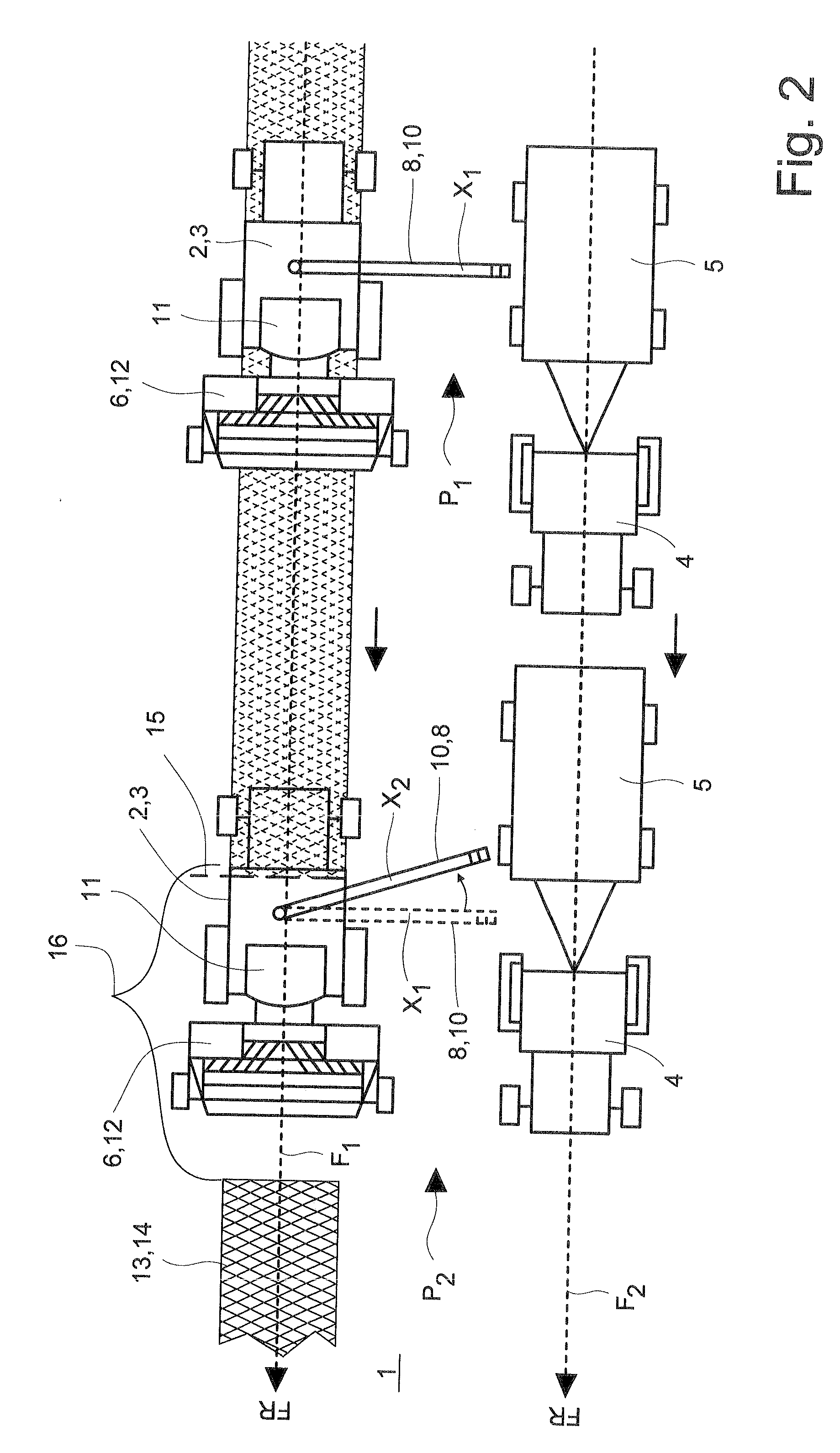 Agricultural harvesting machine with a transfer device