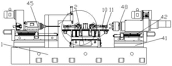 Numerically-controlled multi-station composite processing special machine tool for valve body of butterfly valve