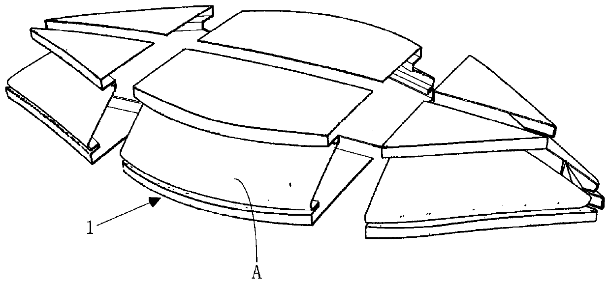 Multi-curved-surface modeling lining mold for concrete structure and a manufacturing method thereof