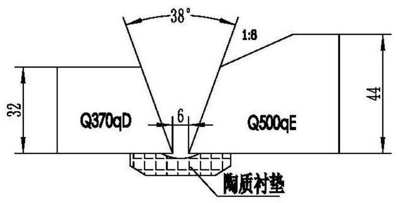 A welding method for flat butt joints of q370qd and q500qe bridge steel