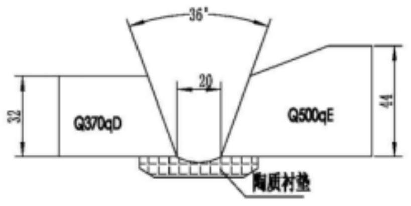 A welding method for flat butt joints of q370qd and q500qe bridge steel