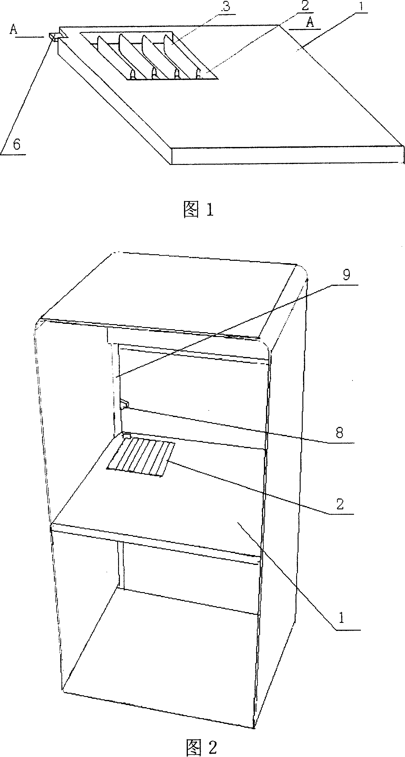 Temperature adjustment device for wine cabinet top and bottom temp-region