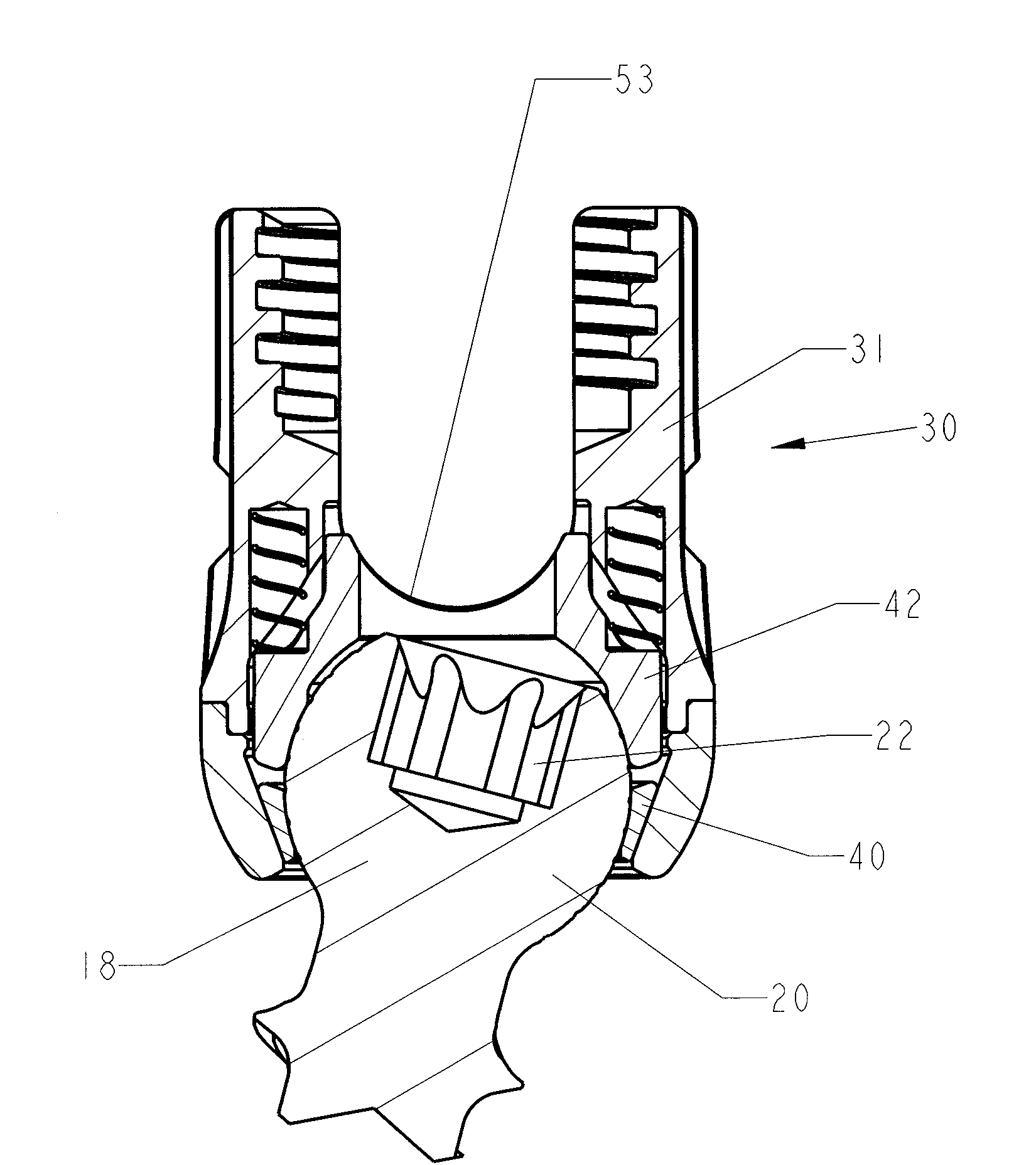 Locking polyaxial ball and socket fastener