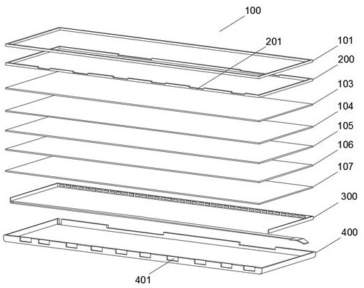 Energy-saving type vehicle-mounted backlight source adopting FPC folding type design