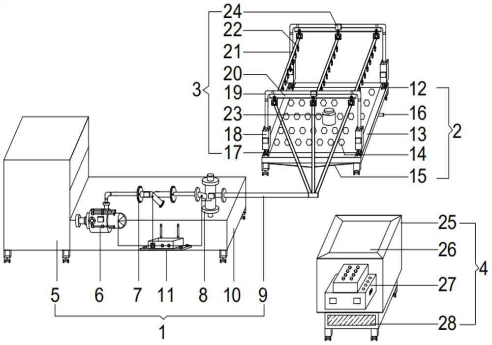 Portable light-rain heavy artificial rainfall experimental system