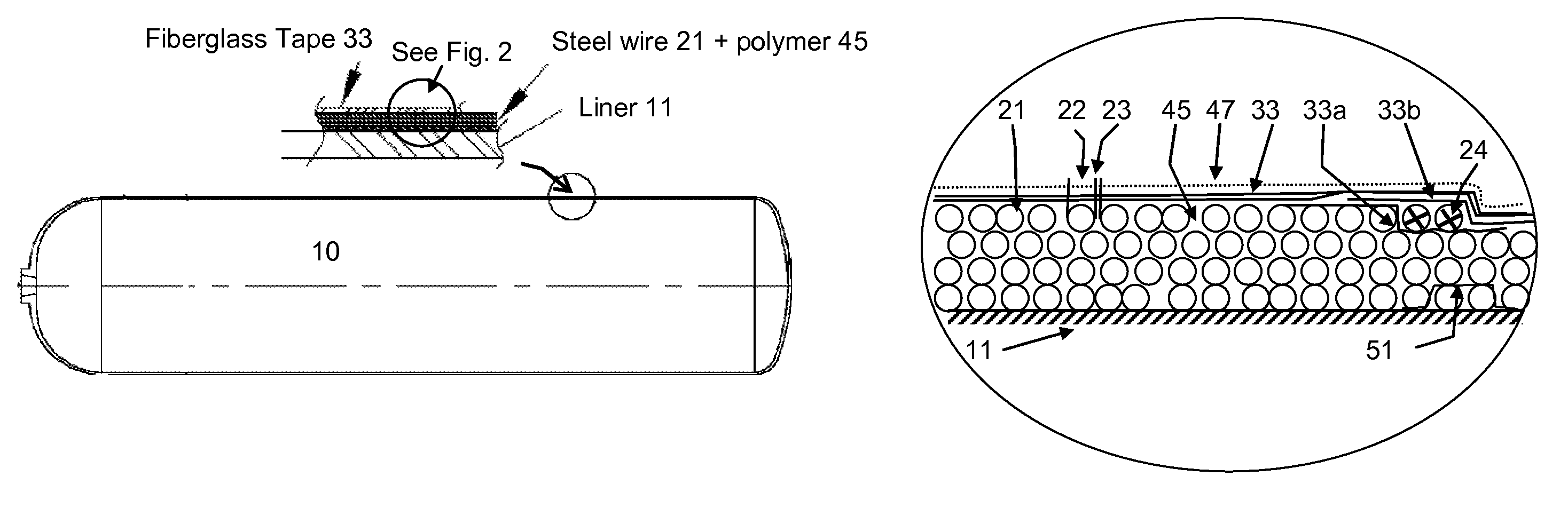 Steel wrapped pressure vessel