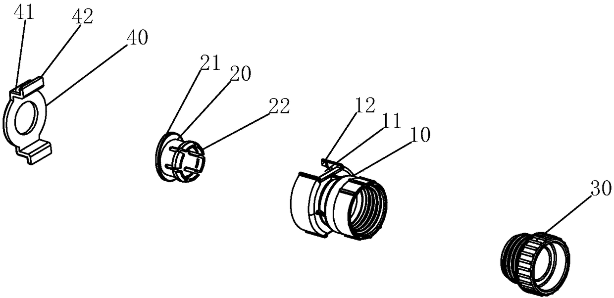 Pipe buckle assembly and brushing water pipe fixing structure