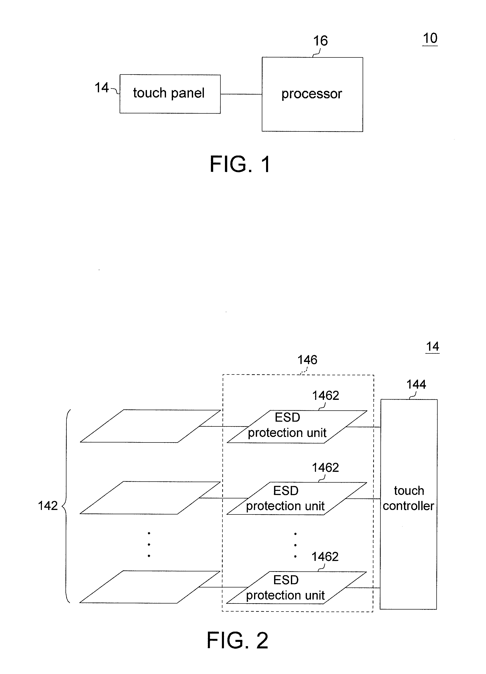 Touch panel for electrostatic discharge protection and electronic device using the same