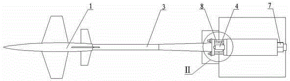 A wind tunnel model tail strut structure for active vibration reduction