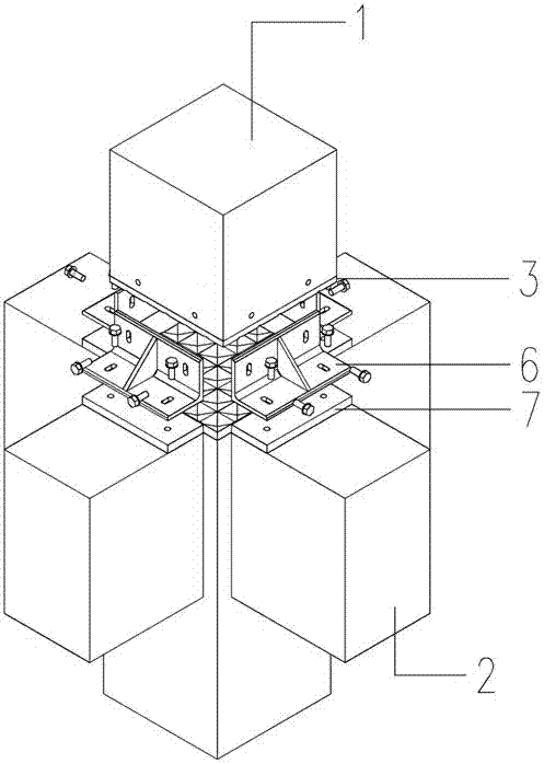 Self-restoration concrete frame column sliding node