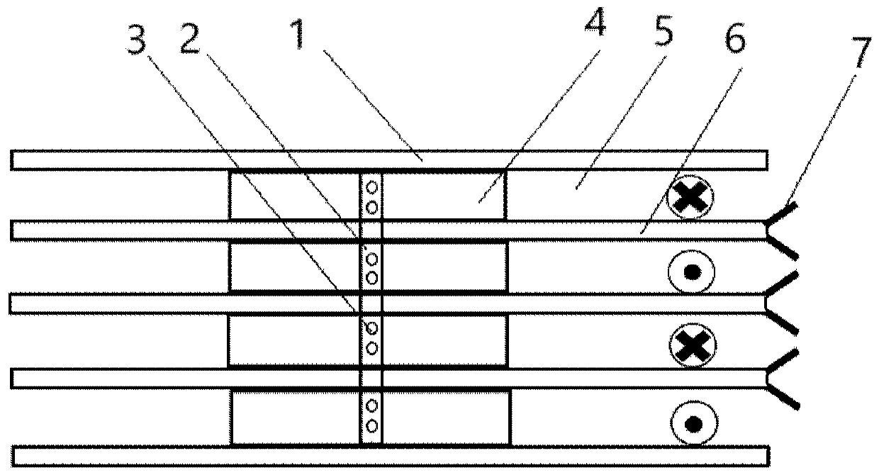 Two-dimensional array low-pollution combustion device without traditional cyclone