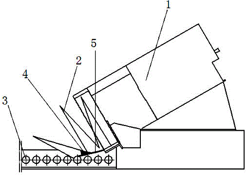 Tilting type material stumbling device for cold rolling and spinning