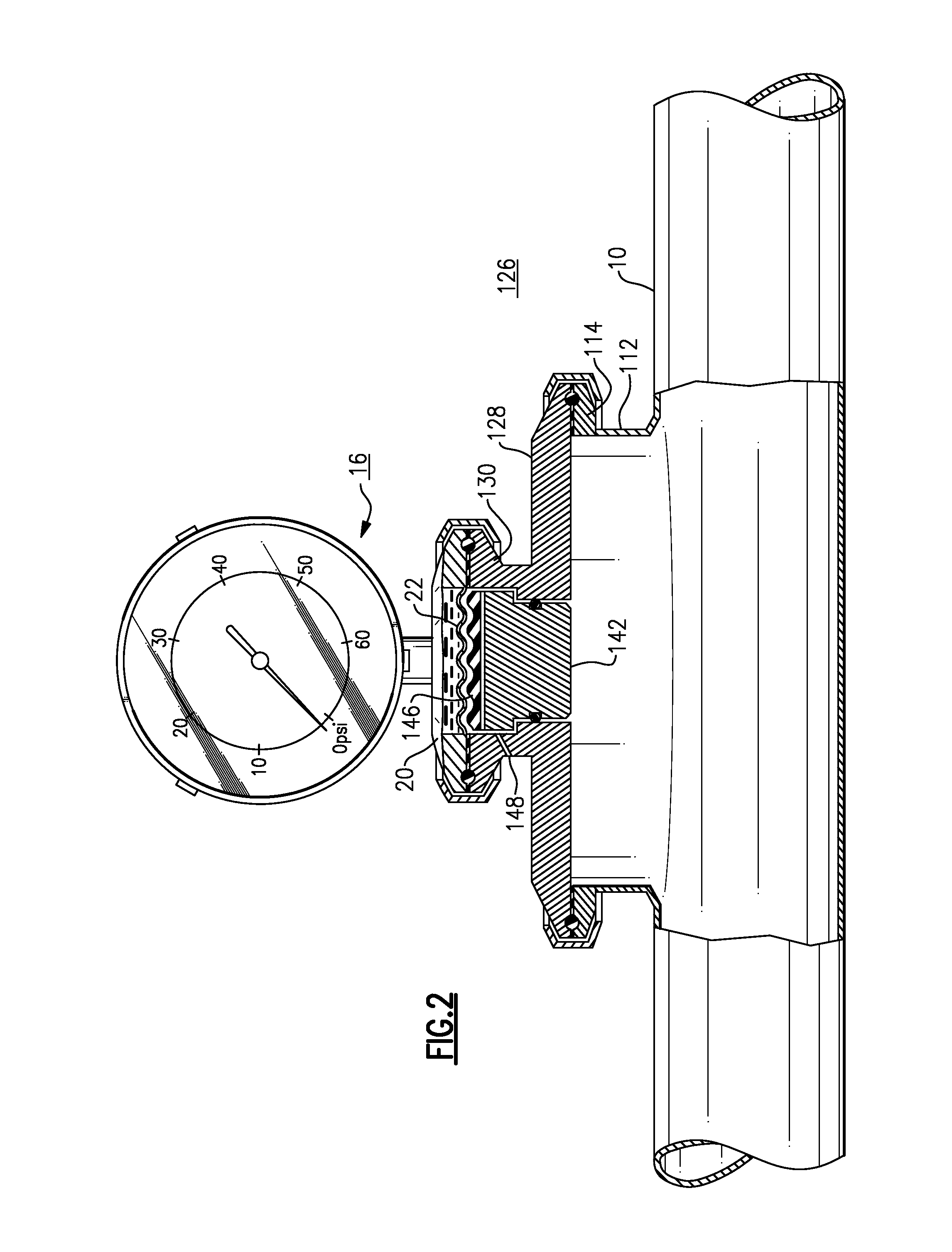 Sanitary diaphragm pressure gauge adapter