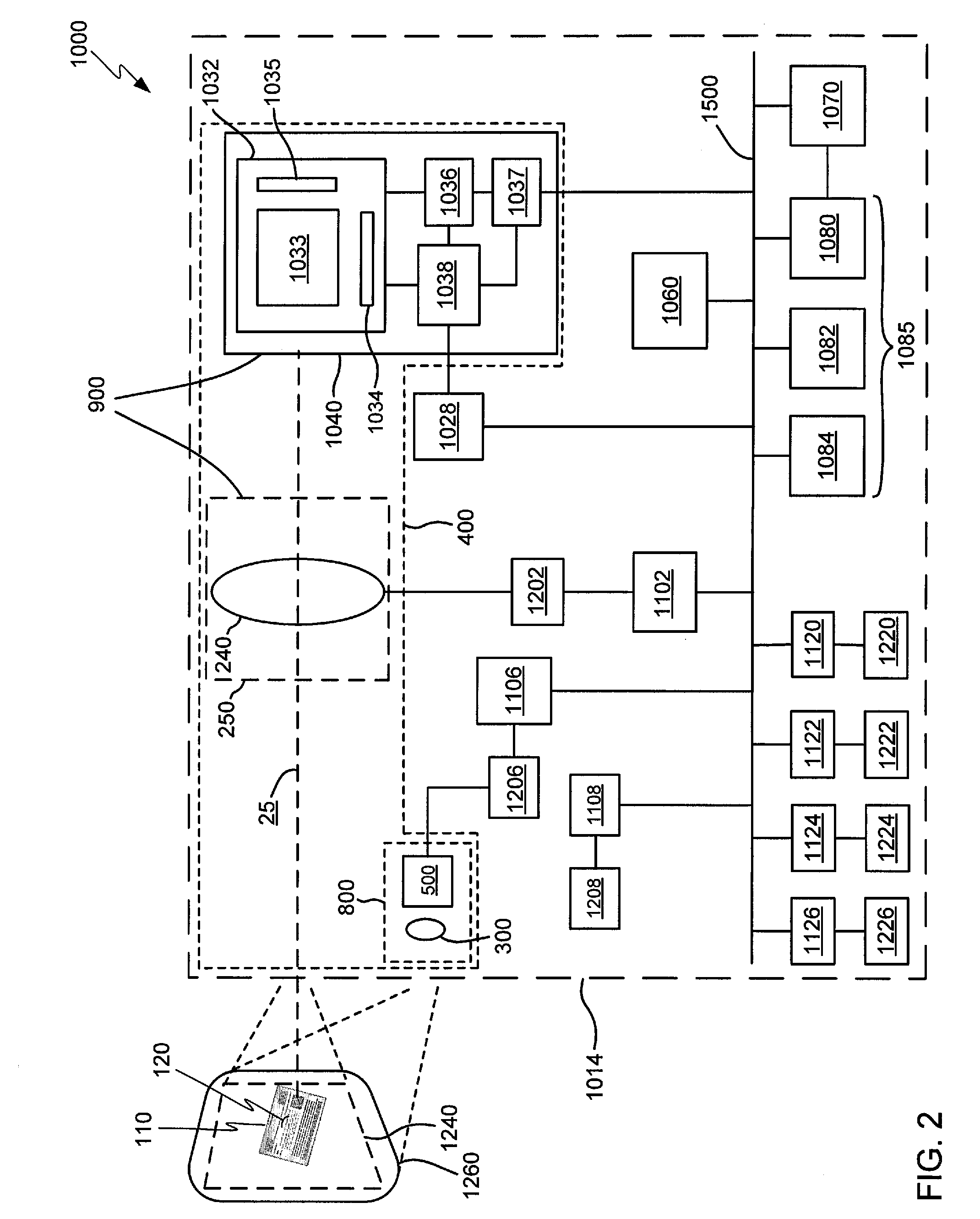 Interactive user interface for capturing a document in an image signal