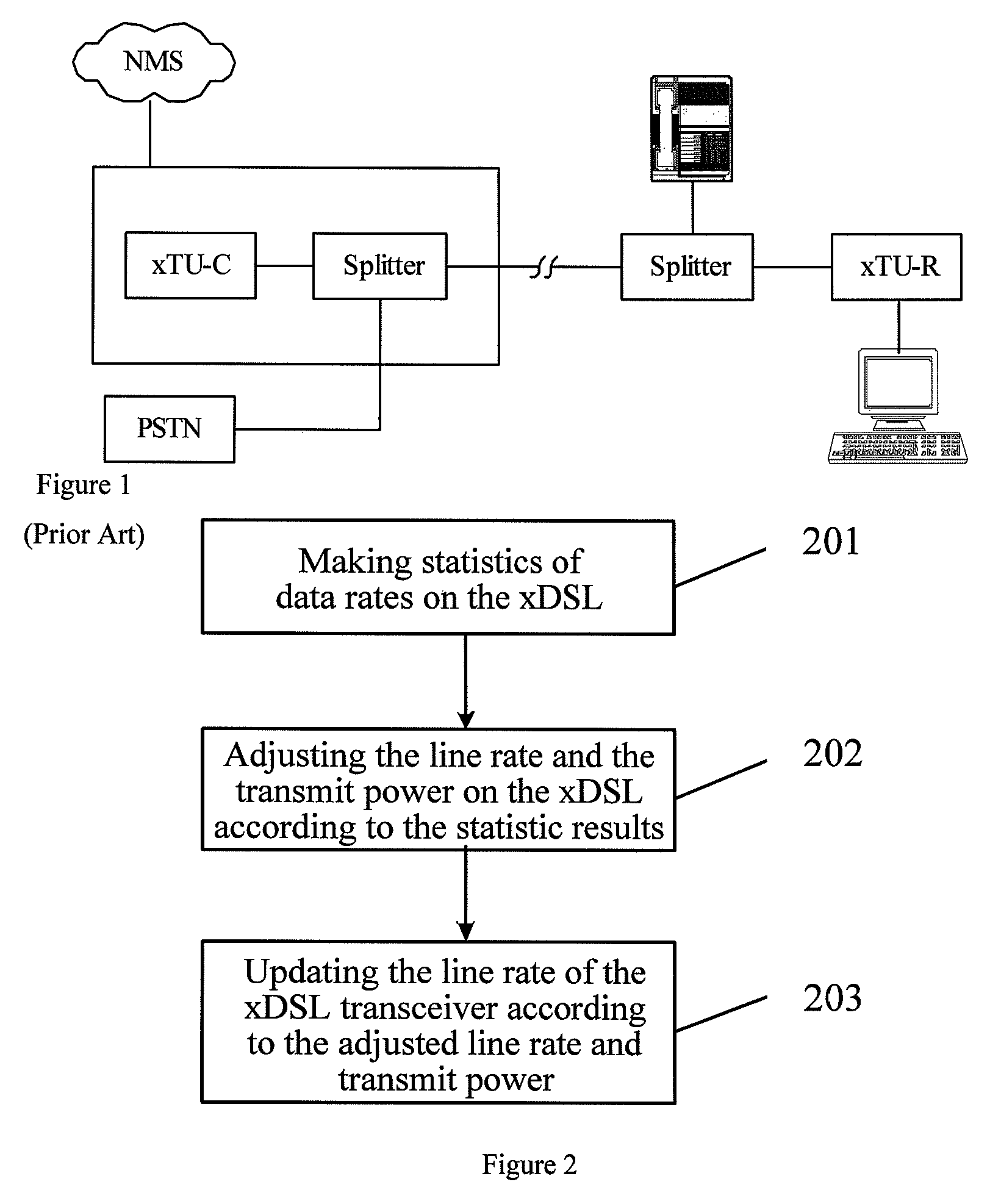 Method and apparatus for saving power on a digital subscriber line