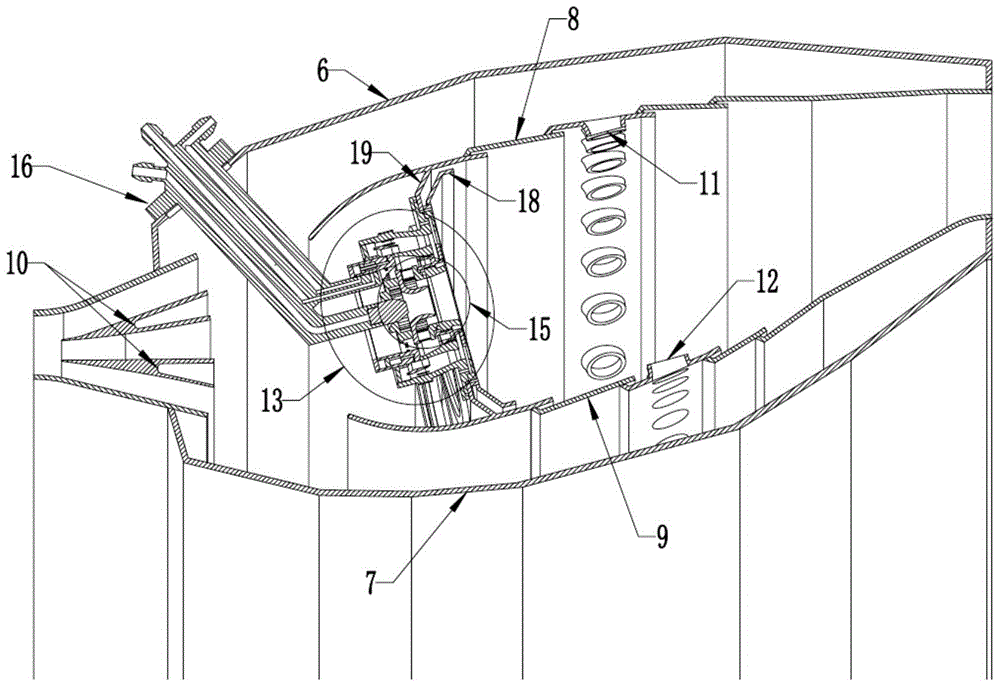 A lean-oil premixed pre-evaporation combustor head structure using a swirler/pre-diaphragm integrated main combustion stage