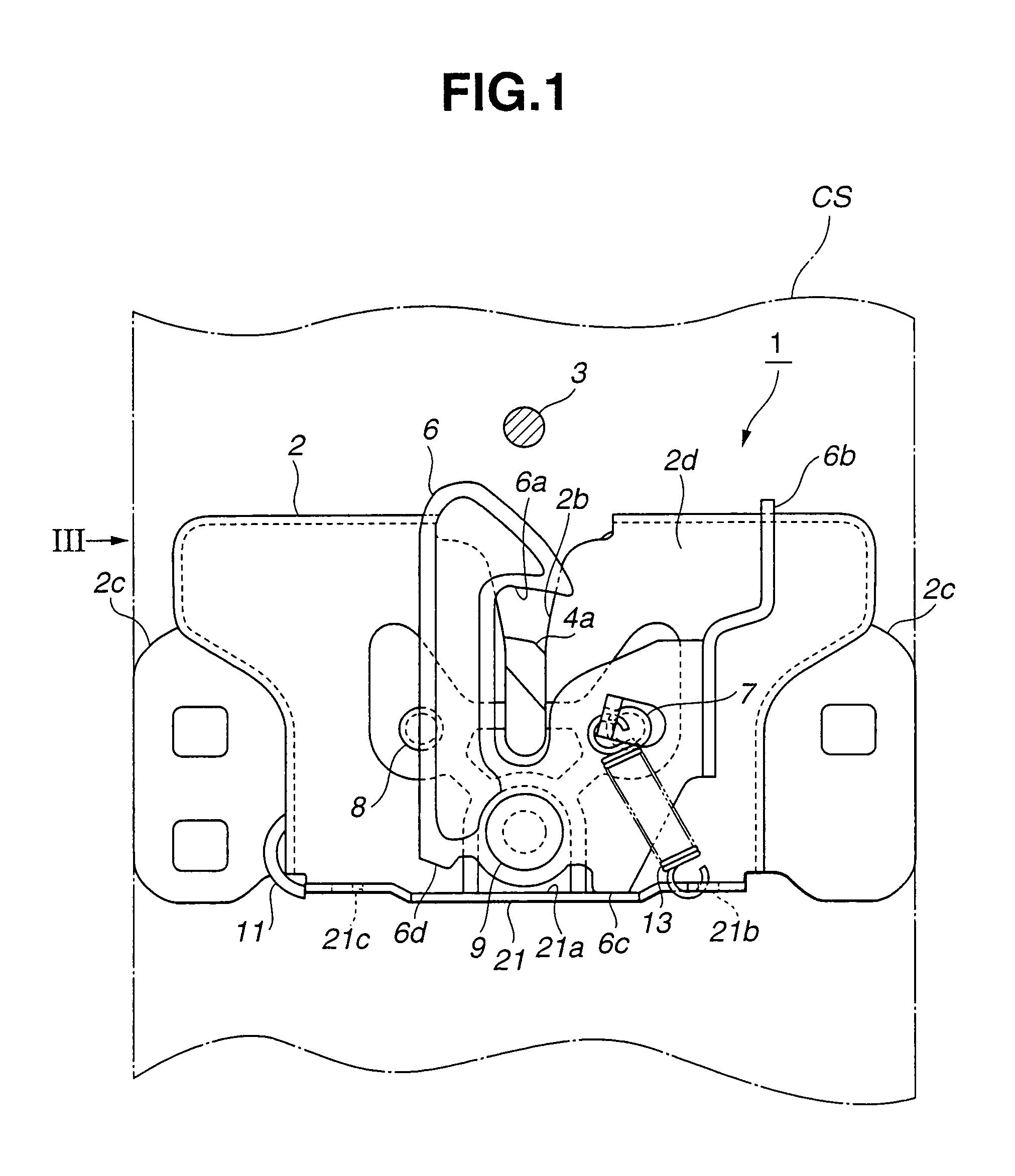 Hood latch device for motor vehicle