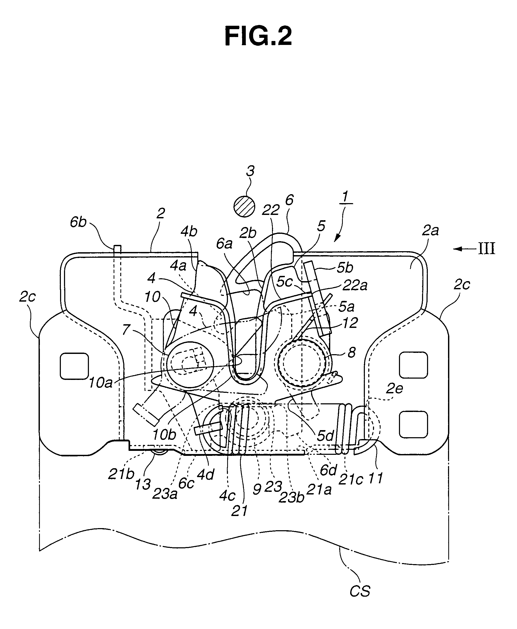 Hood latch device for motor vehicle