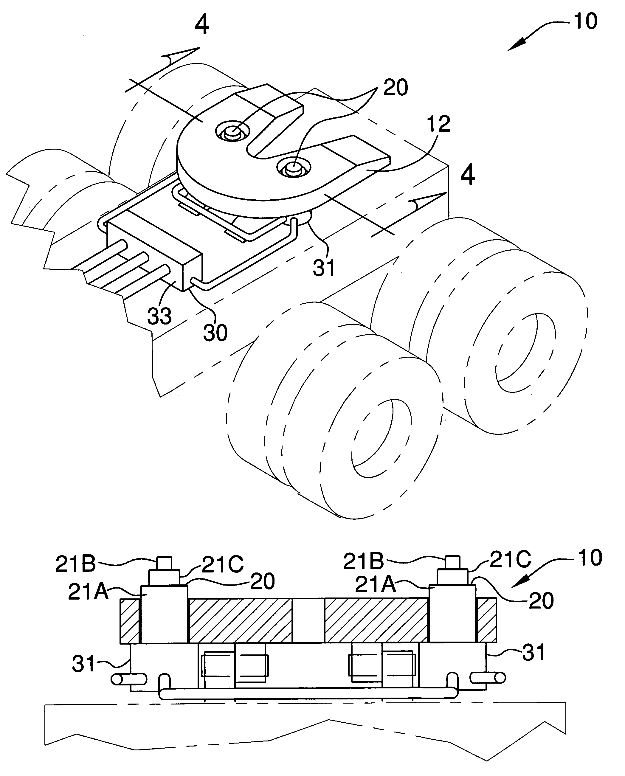 Automated stabilizing system for fifth wheel plate assemblies