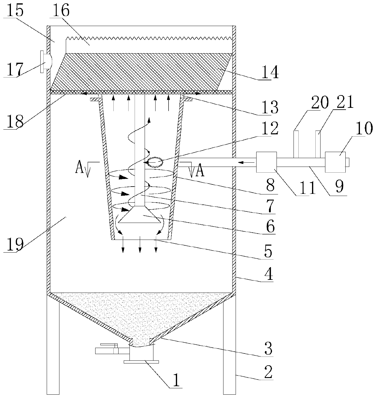 Efficient sewage precipitation device and method