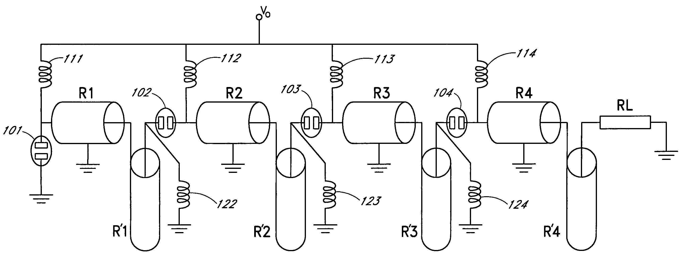 Multi-stage blumlein