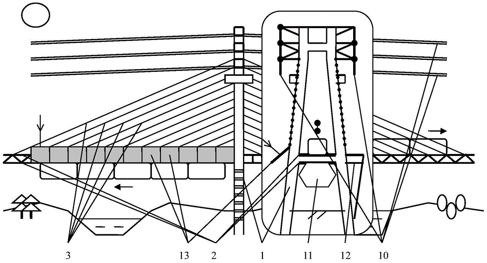 Physical distribution vehicle with upper layer and lower layer