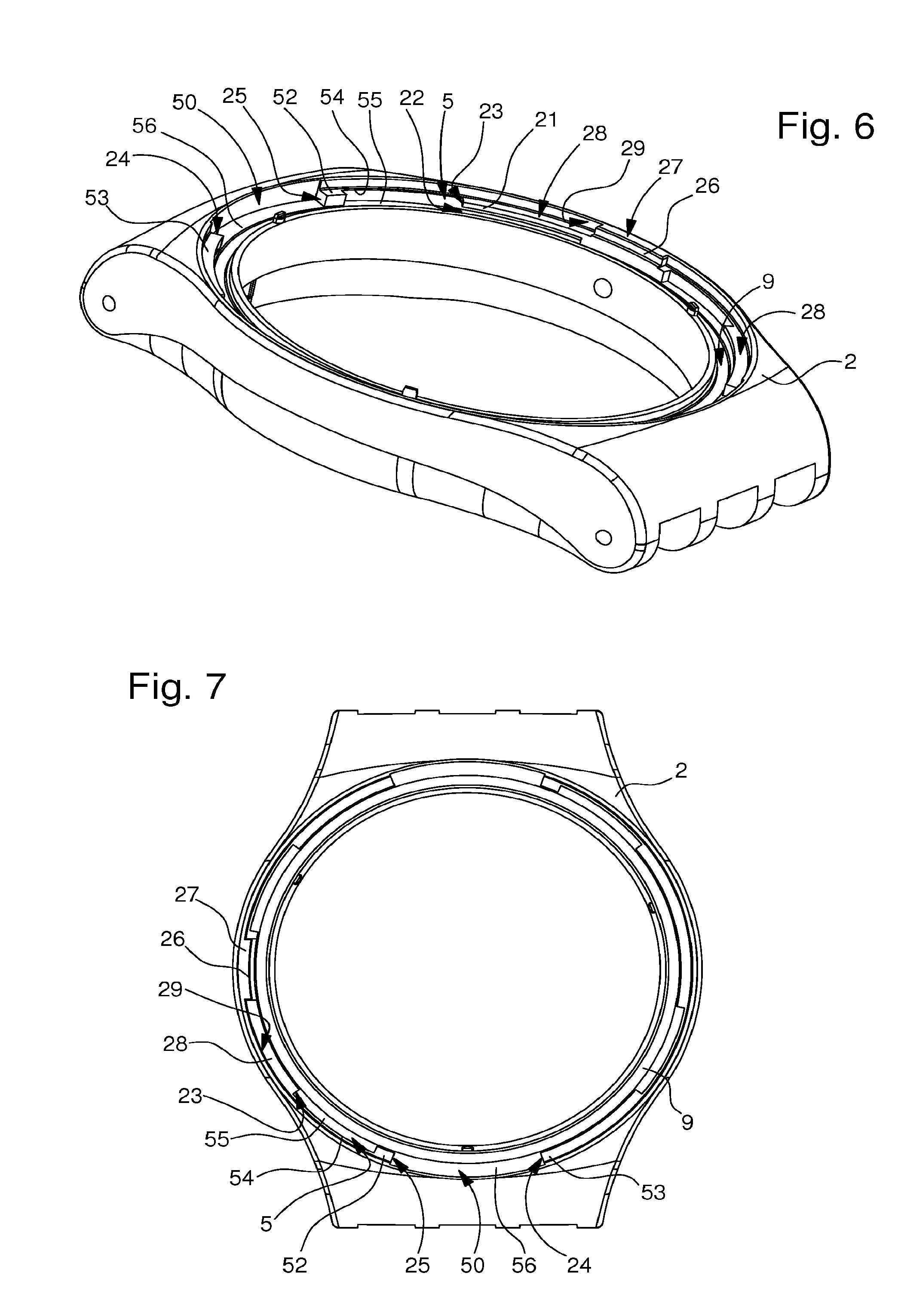 Plastic or electroformed watch case with removable crystal