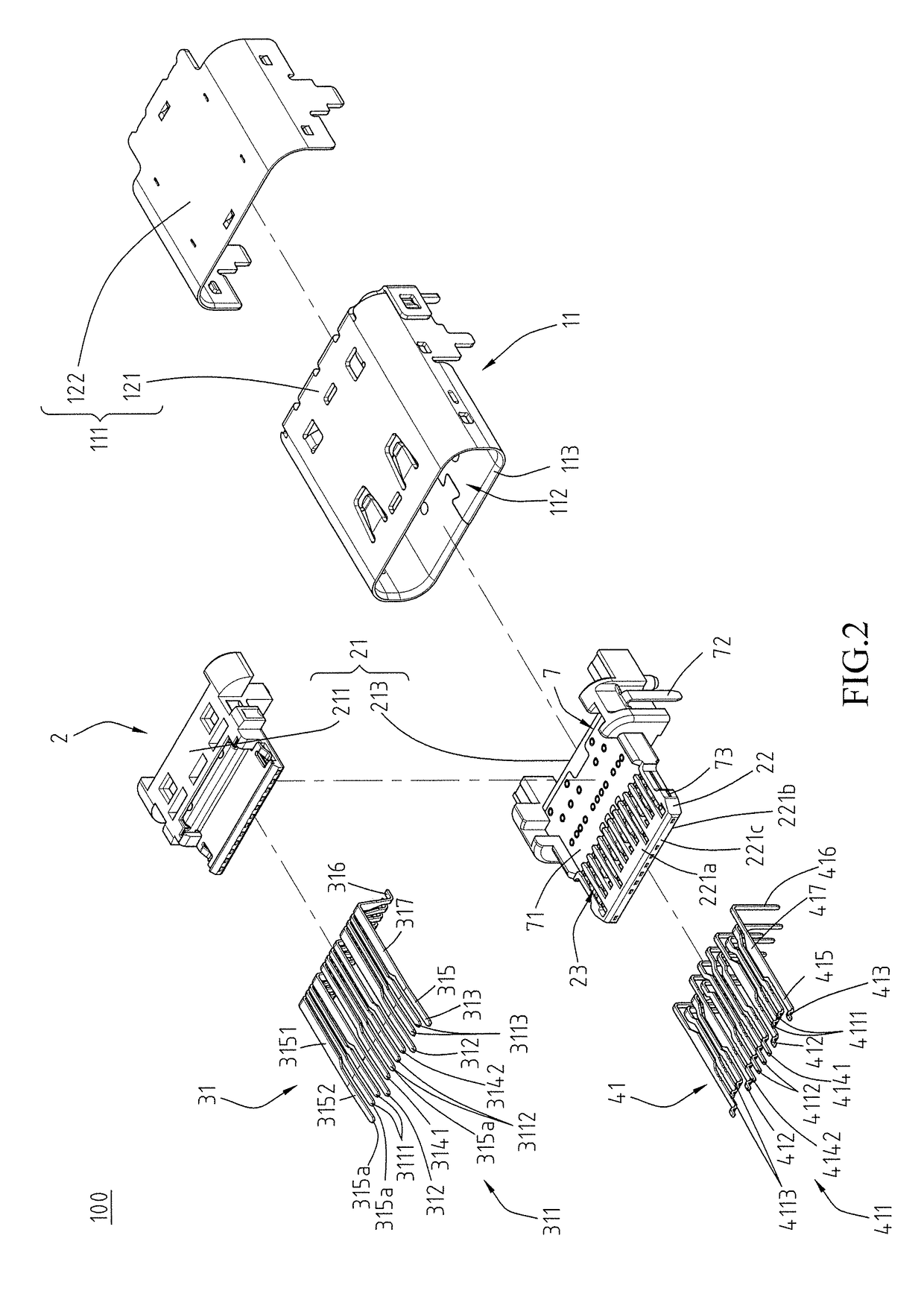 Electrical receptacle connector