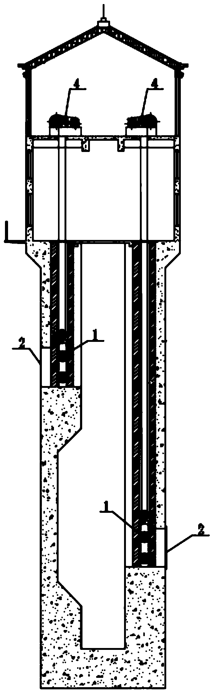 Polygonal intake tower for specified-height water intaking at reservoir water tunnel entrance