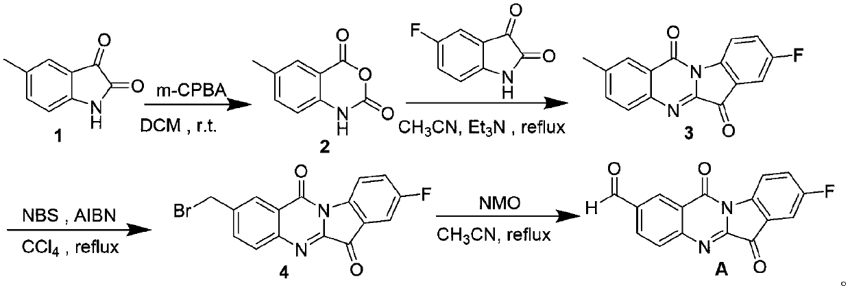 Tryptanthrin derivative containing olefine acid, and preparation method and application thereof