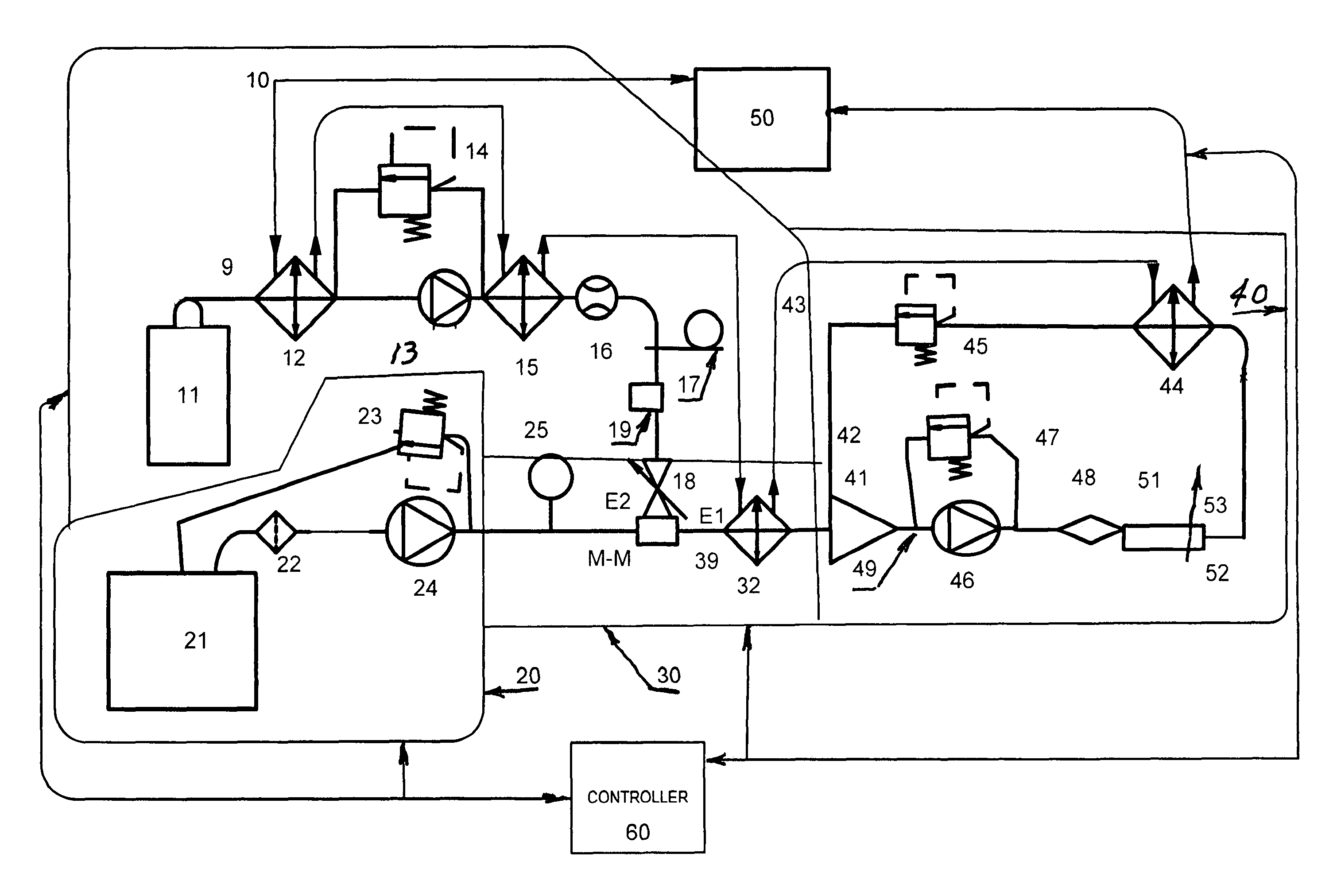 Fuel system and method for burning liquid ammonia in engines and boilers