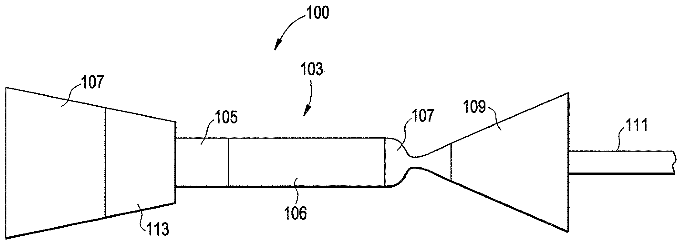 Partial filling of a pulse detonation combustor in a pulse detonation combustor based hybrid engine