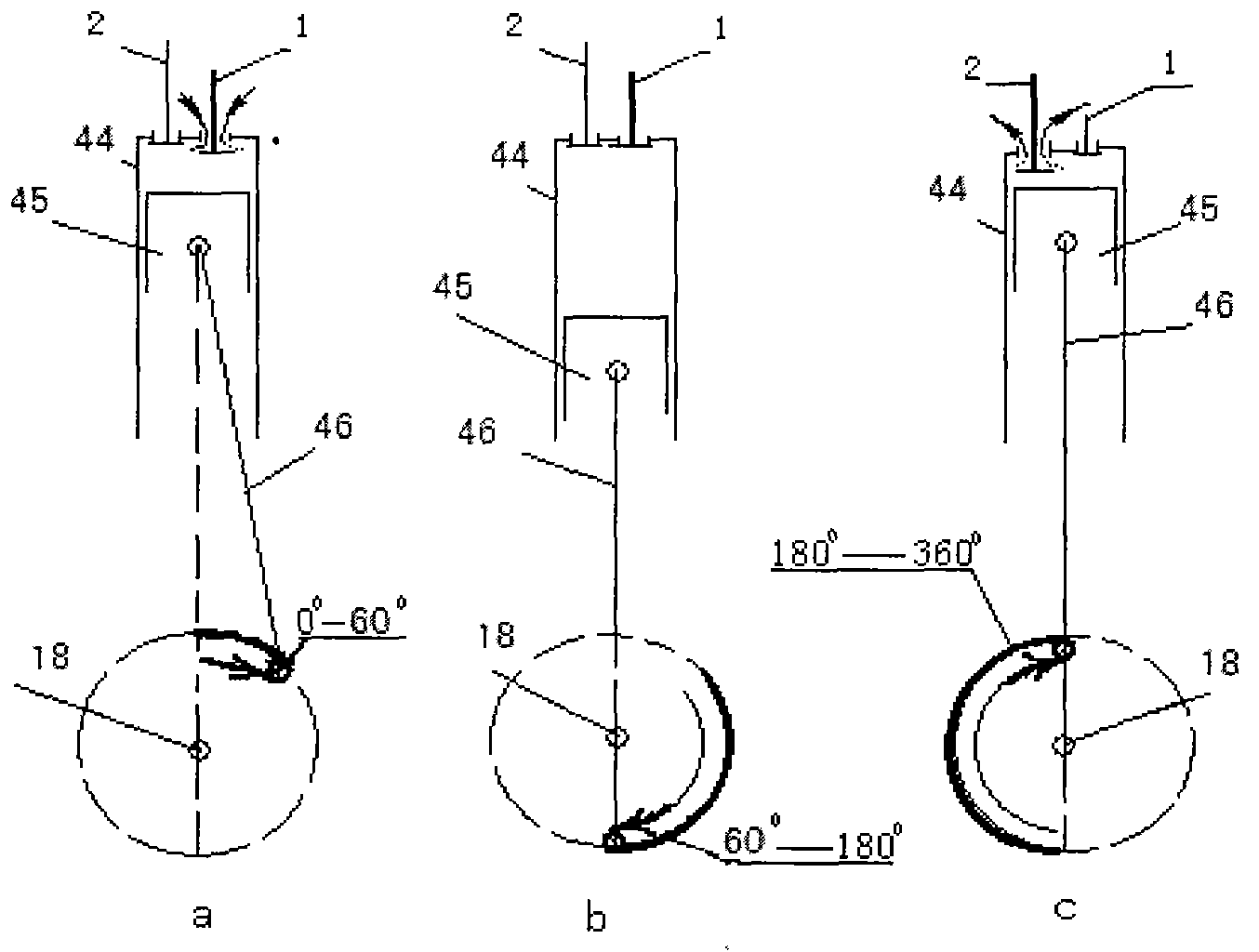 Oil water fuel composite exhaust gas powered two-stroke engine