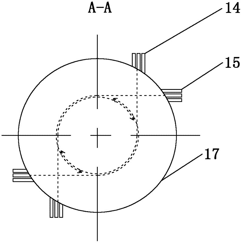 Cluster fiber pneumatic stirring, dispersing and netting device