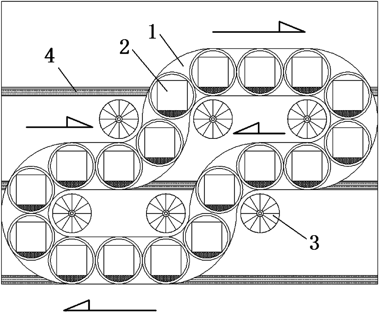 A sprocket-driven continuous elevator