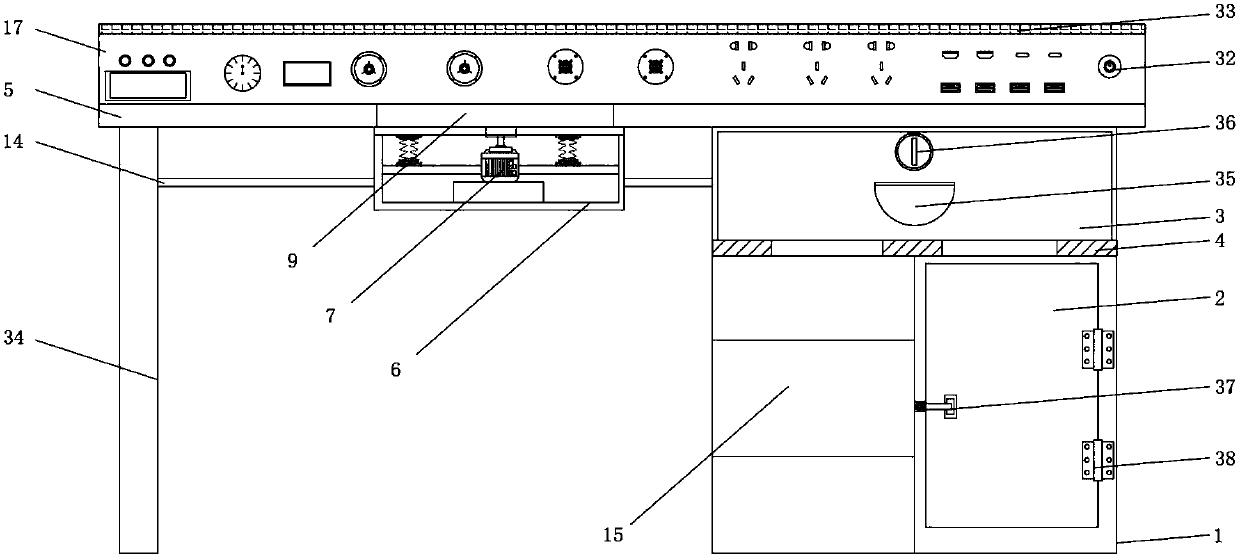 Laboratory table for physical experiment