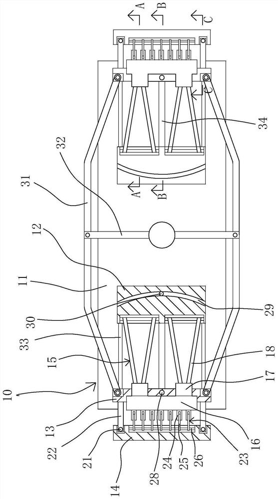 Double-front-axle steering mechanism with damping effect