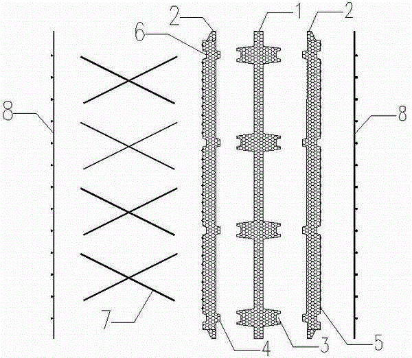 Double-hollow steel wire frame heat-preservation board