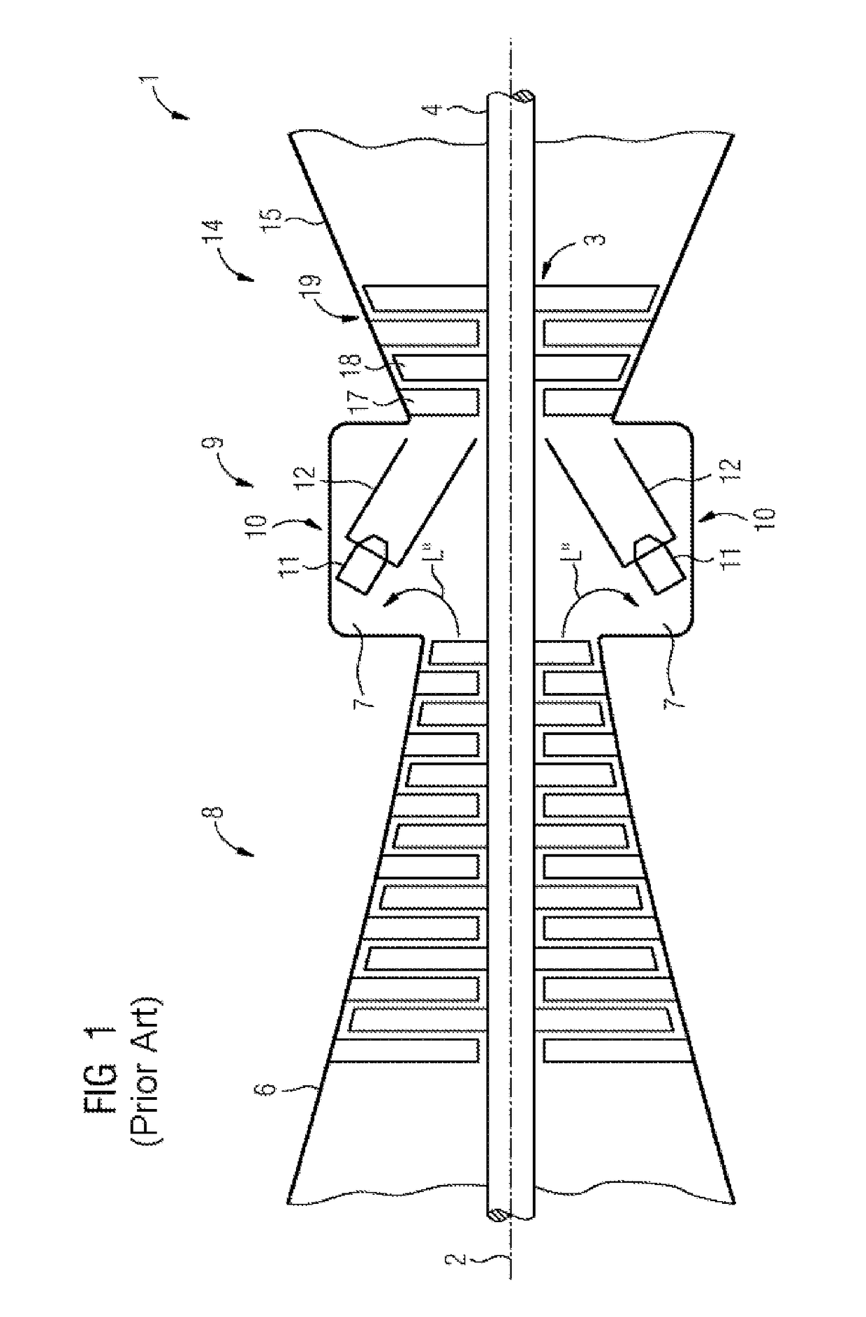 Burner comprising a fluidic oscillator, for a gas turbine, and a gas turbine comprising at least one such burner