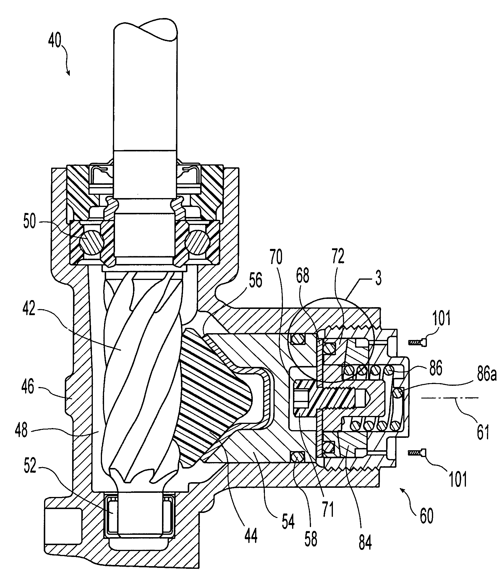 Rack and pinion steering gear with self-adjusting rack bearing