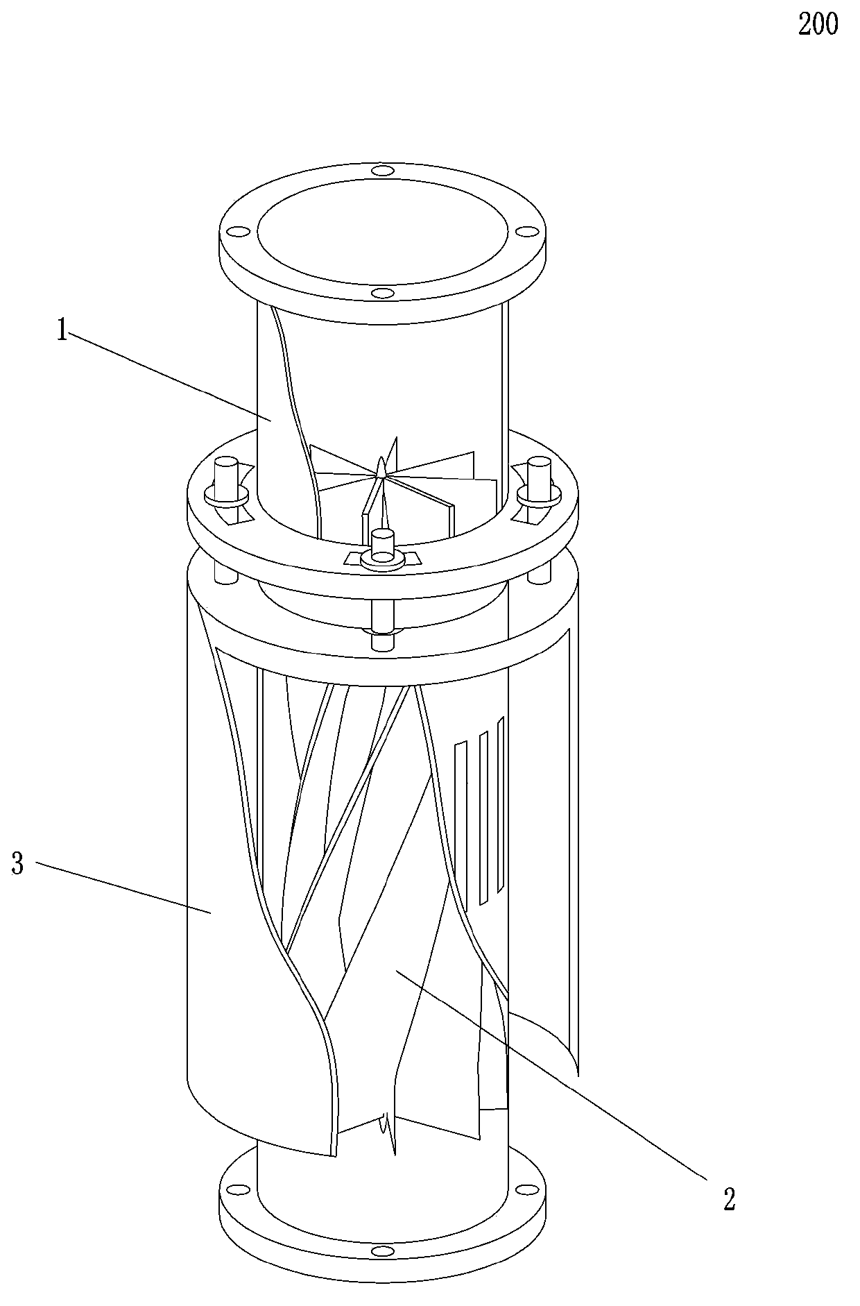 Straight-flow type pre-separating device for high temperature gas filtration and filter of device