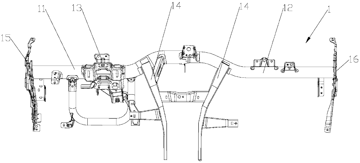 Beam structure and cross car beam assembly