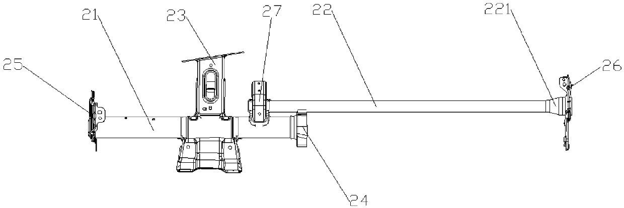 Beam structure and cross car beam assembly